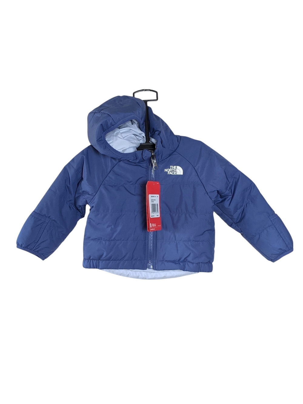 NWT The North Face Baby Boys Insulated Reversible Blue  Puffer Jacket Size 3-6 M